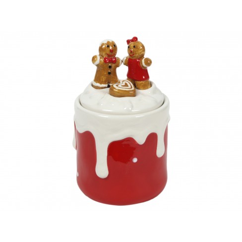 Буркан за сладки Gingerbread 10х17см червен Буркан за сладки Gingerbread 10х17см червен